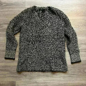 Rag & bone denim Black White V Neck Long Sleeve Sweater Size XXS